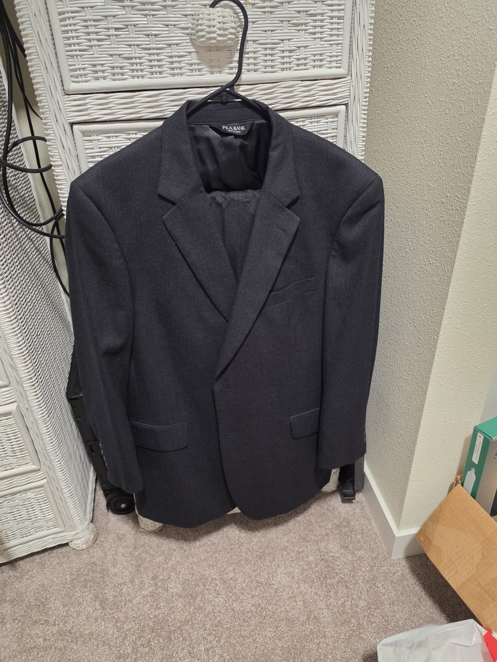 Jos. A. Bank Men's Dark Gray Single-Breasted Suit Jacket